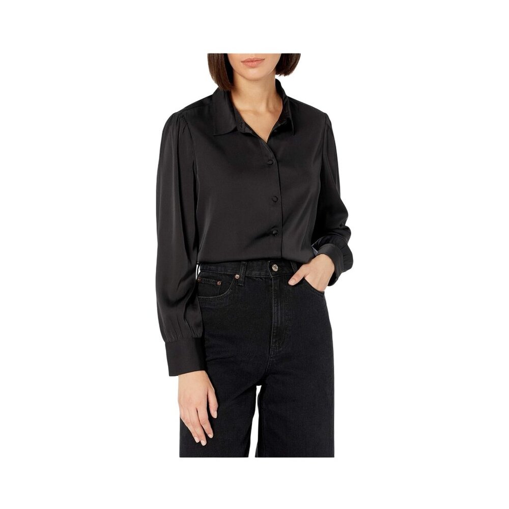 The Drop Womens Black Button-Down Shirt - Size S
